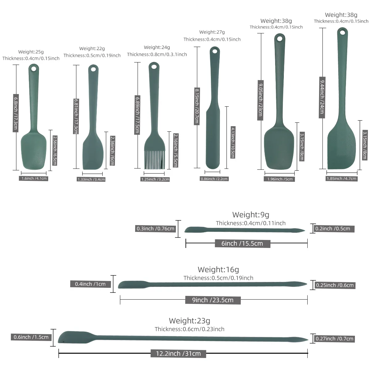 Siliconen bakgereedschapset 6- - Okonomiyaki Spatula recensie en prijs