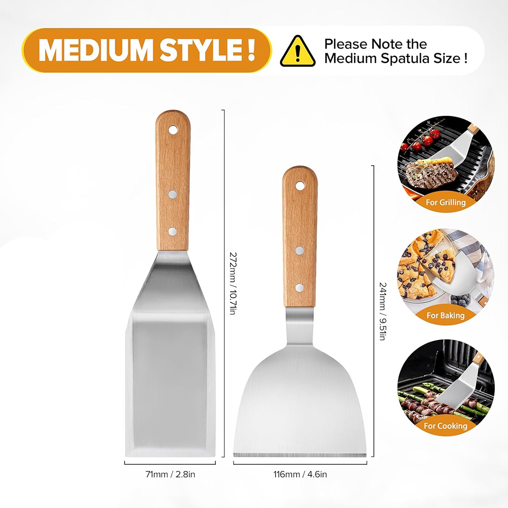 LMETJMA Metalen Spatel- en Wen - Okonomiyaki Spatula recensie en prijs