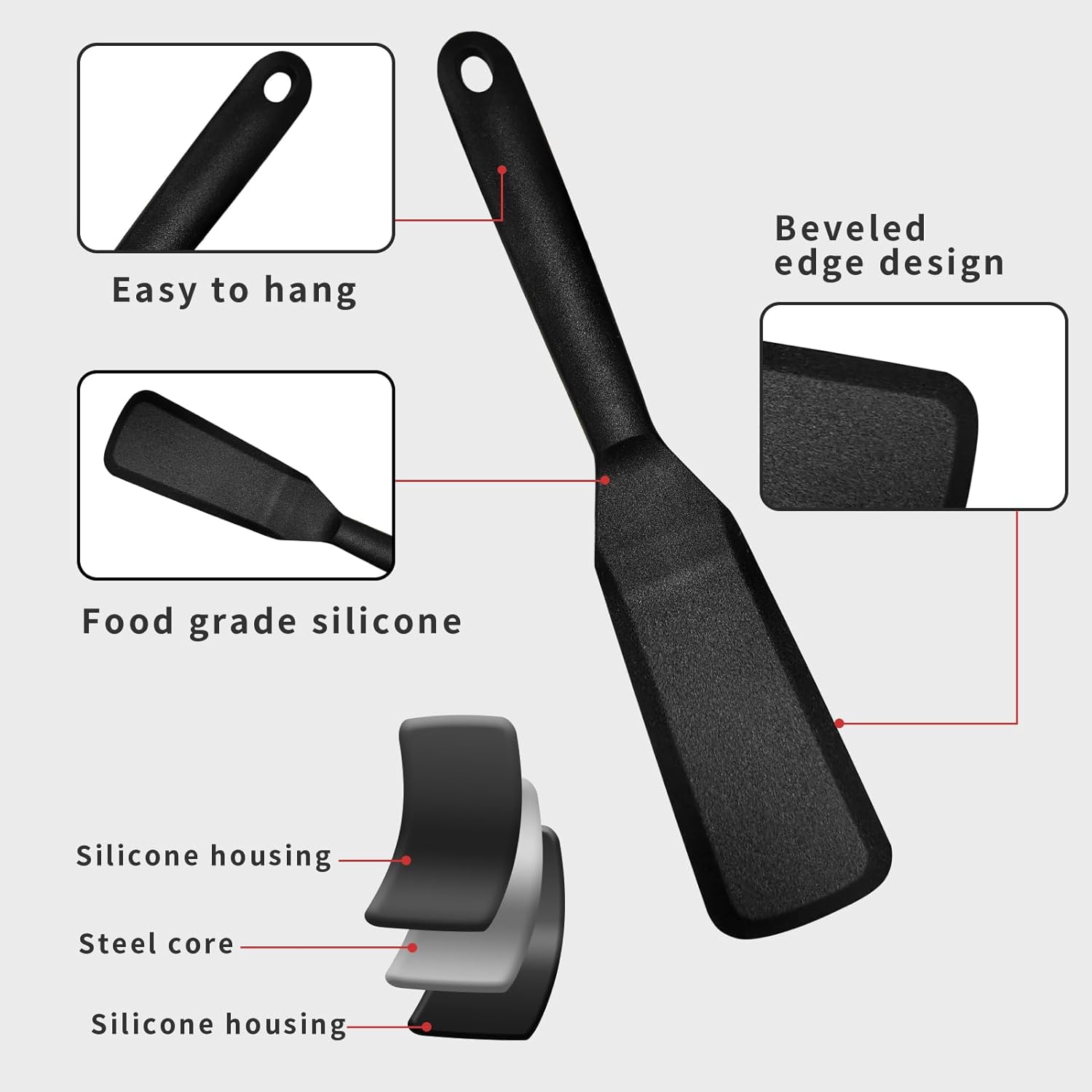 1 Stuks Food-Grade Siliconen D - Okonomiyaki Spatula recensie en prijs